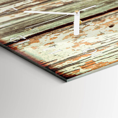 Verticale moderne glazen wandklok Houten muur
