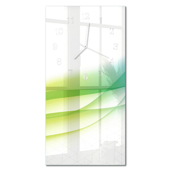 Verticale moderne glazen wandklok Patroon