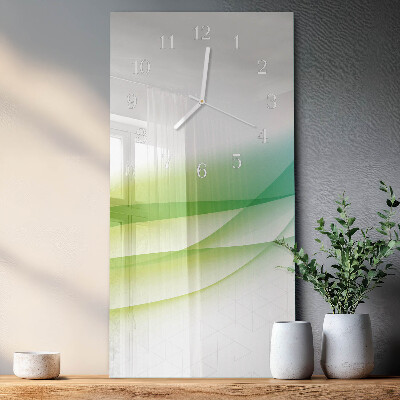 Verticale moderne glazen wandklok Patroon