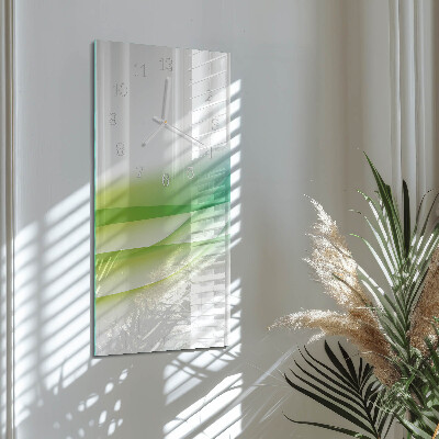 Verticale moderne glazen wandklok Patroon