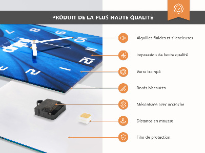 Decoratieve glazen klok verticaal Patrouille