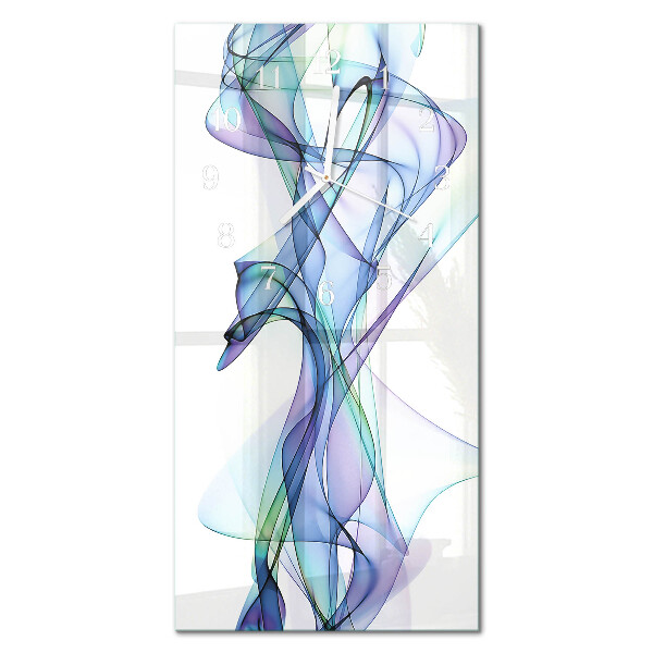 Verticale moderne glazen wandklok Patroon
