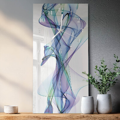Verticale moderne glazen wandklok Patroon