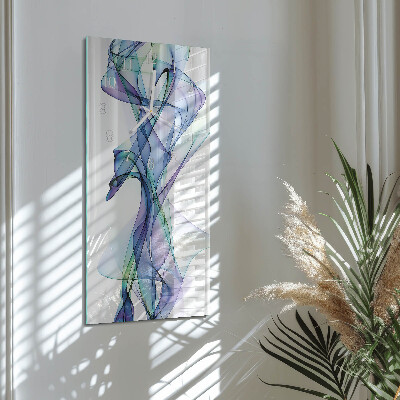 Verticale moderne glazen wandklok Patroon