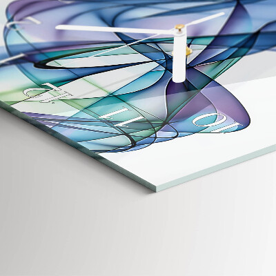 Verticale moderne glazen wandklok Patroon