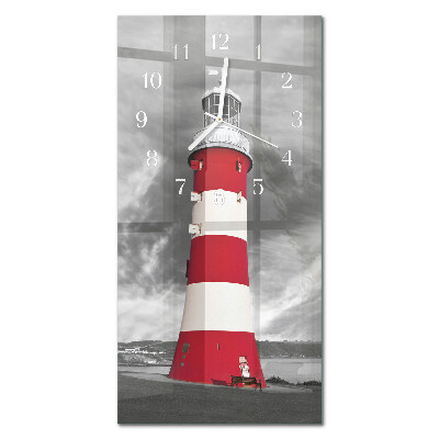 Decoratieve glazen klok verticaal Vuurtoren