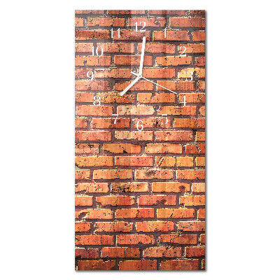 Glazen klok verticaal Bakstenen muur