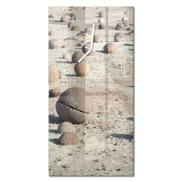Rechthoekige glas klok verticaal Strandstenen