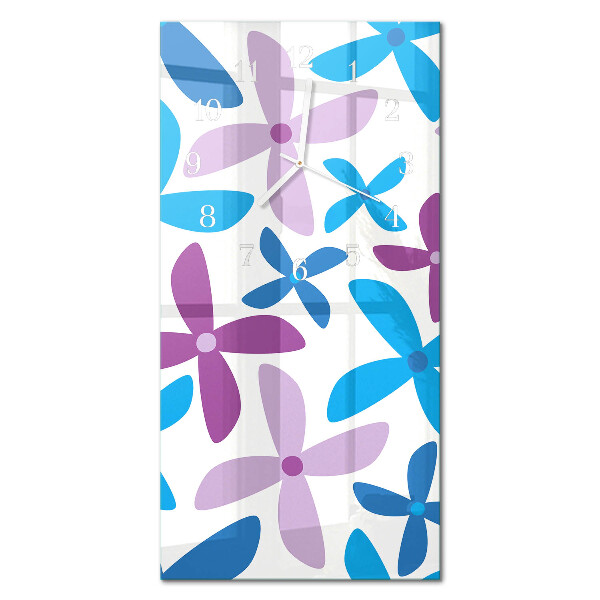 Glazen klok verticaal Hawaiiaanse bloemen
