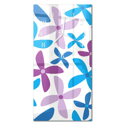 Glazen klok verticaal Hawaiiaanse bloemen
