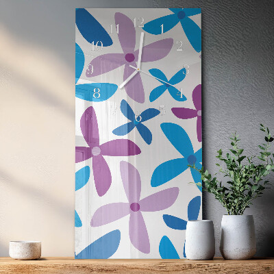 Glazen klok verticaal Hawaiiaanse bloemen