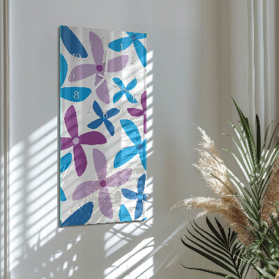 Glazen klok verticaal Hawaiiaanse bloemen