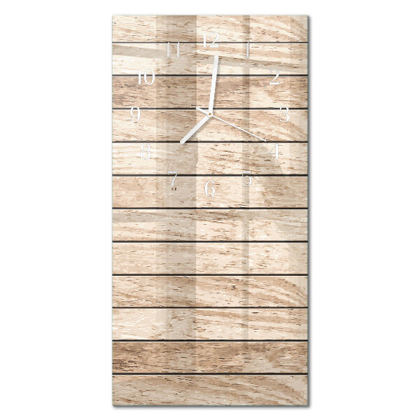 Decoratieve glazen klok verticaal Hout