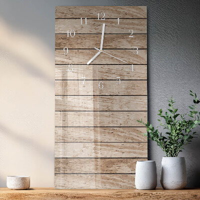 Decoratieve glazen klok verticaal Hout