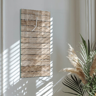 Decoratieve glazen klok verticaal Hout