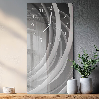 Rechthoekige glas klok verticaal Abstracte cirkels