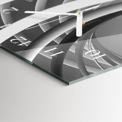 Rechthoekige glas klok verticaal Abstracte cirkels