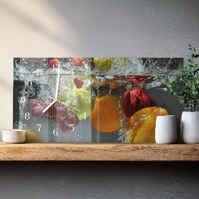 Horizontale wandklok glas Enkelvoudige vrucht