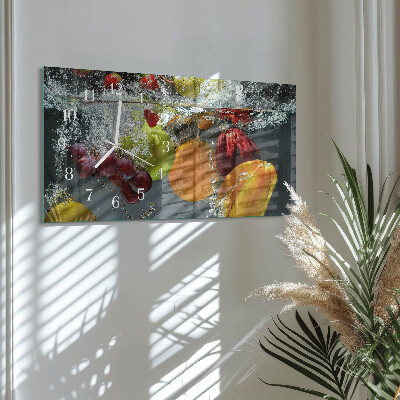 Horizontale wandklok glas Enkelvoudige vrucht