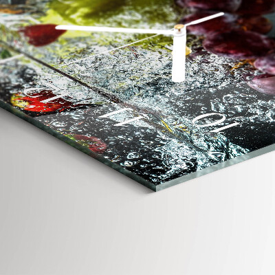 Horizontale wandklok glas Enkelvoudige vrucht