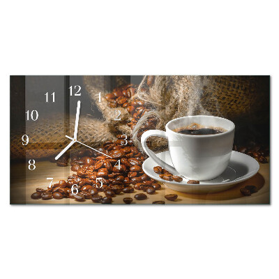 Rechthoekig klok glas met opdruk horizontaal Koffie-infusie