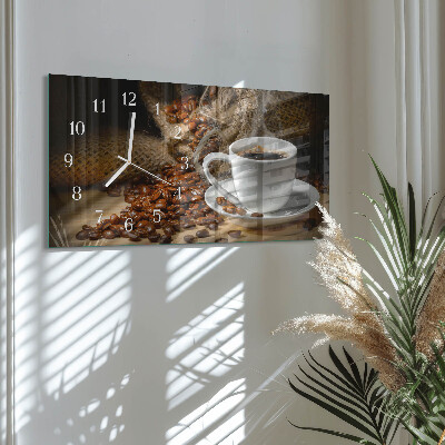 Rechthoekig klok glas met opdruk horizontaal Koffie-infusie