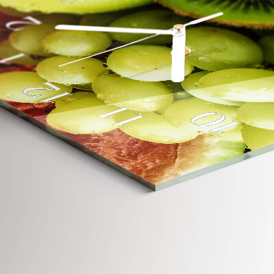 Horizontale glazen wandklok Fruitproducten