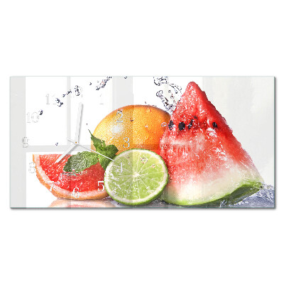 Rechthoekig klok glas met opdruk horizontaal Sappige oogst