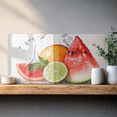 Rechthoekig klok glas met opdruk horizontaal Sappige oogst