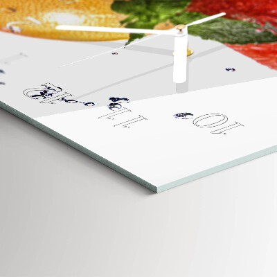 Rechthoekig klok glas met opdruk horizontaal Sappige oogst