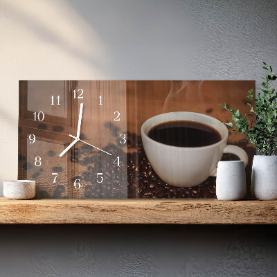Glazen klok horizontaal Warme koffie-infusie