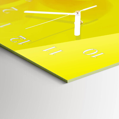 Wandklok glas langwerpig horizontaal Toonhoogte