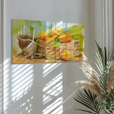 Glazen klok horizontaal Abrikozen