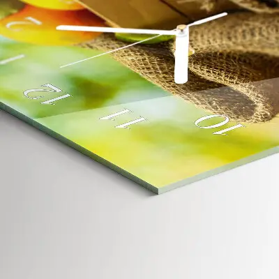 Glazen klok horizontaal Abrikozen