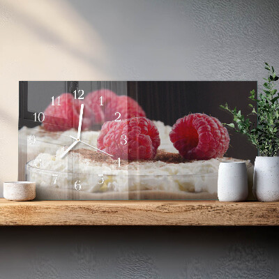 Rechthoekig klok glas met opdruk horizontaal Frambozendessert