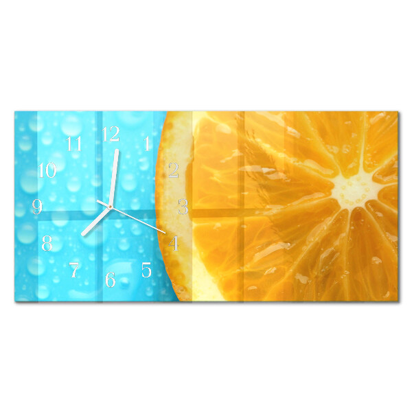 Rechthoekige glazen klok horizontaal sinaasappelcitrus