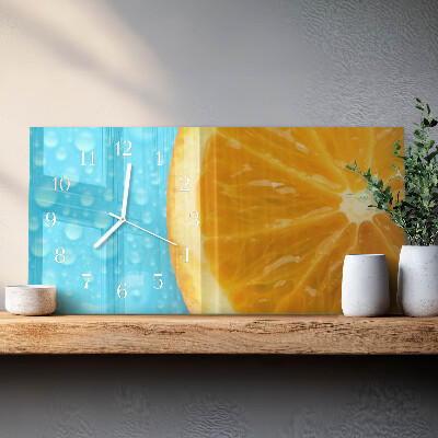 Rechthoekige glazen klok horizontaal sinaasappelcitrus