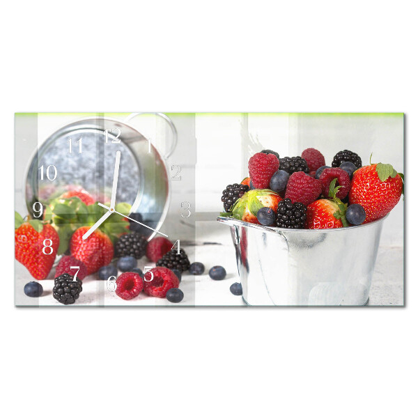 Horizontale glazen wandklok Geschenken van het bos
