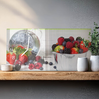 Horizontale glazen wandklok Geschenken van het bos