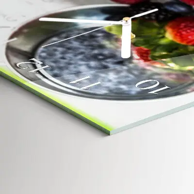 Horizontale glazen wandklok Geschenken van het bos