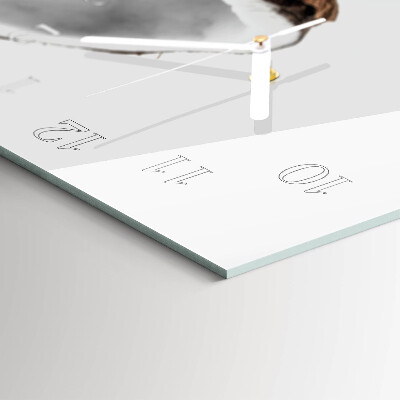 Rechthoekig klok glas met opdruk horizontaal Exotische kokosnoten