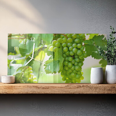 Horizontale wandklok glas Trossen druiven