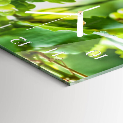 Horizontale wandklok glas Trossen druiven