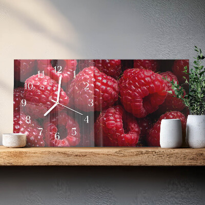 Rechthoekig klok glas met opdruk horizontaal Frambozen