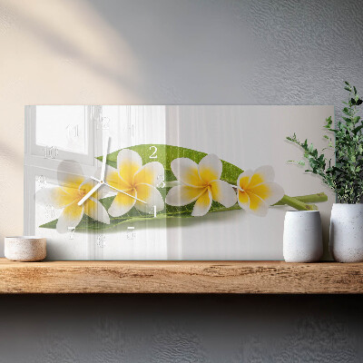 Glazen klok horizontaal Bloeiende planten