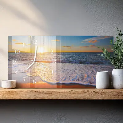 Rechthoekige glazen klok horizontaal Avondgloed