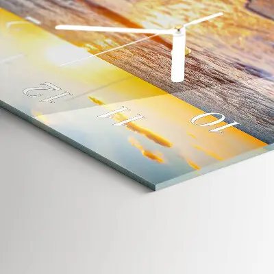 Rechthoekige glazen klok horizontaal Avondgloed