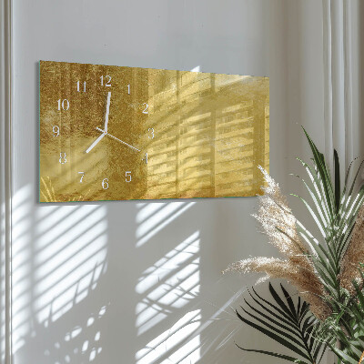 Horizontale wandklok glas Metaalachtig oppervlak