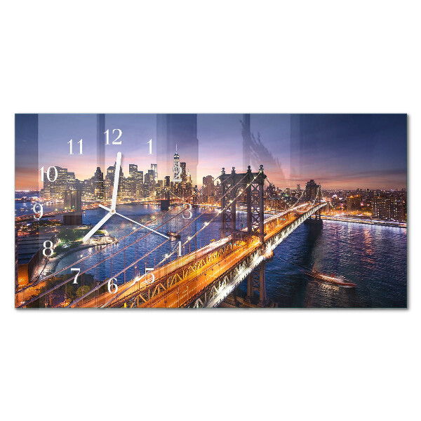 Rechthoekige glazen klok horizontaal New York
