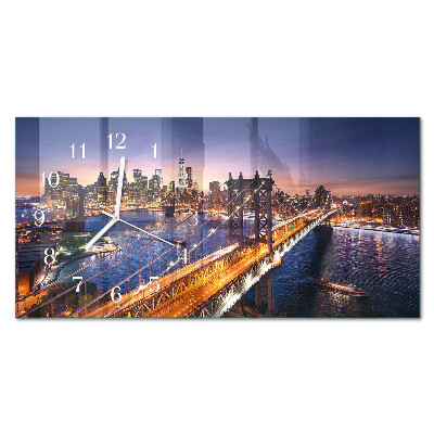Rechthoekige glazen klok horizontaal New York